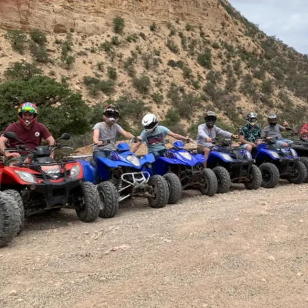 Friends enjoying quad biking experience in Agadir Morocco